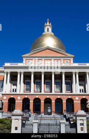 Massachusetts State House Hauptstadt Gebäude in der Innenstadt von Boston, MA, USA. Stockfoto