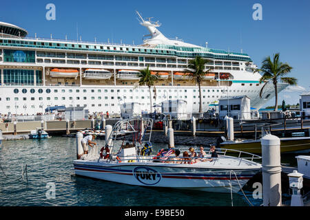 Key West Florida, Keys Westin Key West Resort & Marina, Sicht auf das Meer, Royal Caribbean Lines, RCL, Kreuzfahrt-Schiff, Hafen, Wasser, Golf von Mexiko, Boot, ex Stockfoto