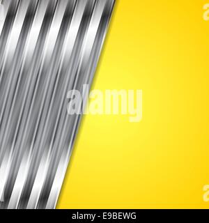 Abstrakte gelb und metallischen Vektor Hintergrund Stockfoto