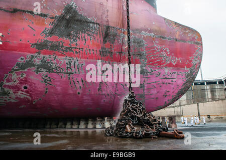 China, Shekou, Bulk 31 März bis 6. April 2008 Carrier Venture Geist im Dock für die ersten 5-Jahres-Service. Stockfoto