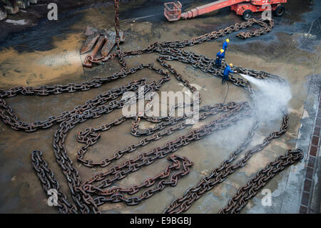 China, Shekou, Bulk 31 März bis 6. April 2008 Carrier Venture Geist im Dock für die ersten 5-Jahres-Service. Stockfoto