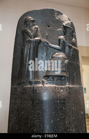 Gesetz-Code von Hammurabi, Mesopotamien, Louvre, Museum, Paris, Frankreich, Paris, Frankreich, Hammurabi, Hamurabi, Gesetz, Code, Stockfoto