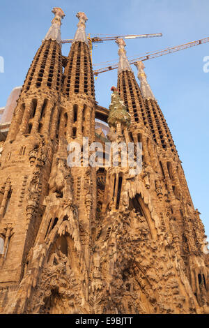 Barcelona, Spanien - 26. August 2014: Sagrada Familia, die Kathedrale von Antoni Gaudi entworfen Stockfoto