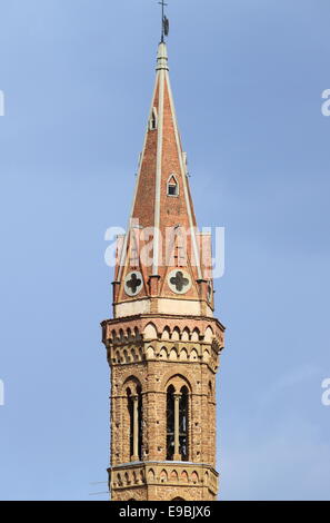 Glockenturm der Badia Fiorentina in Florenz, Italien Stockfoto