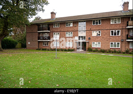 Signieren des Rates flache Wolverhampton keinen Ballspiele Tettenhall Holz Stockfoto