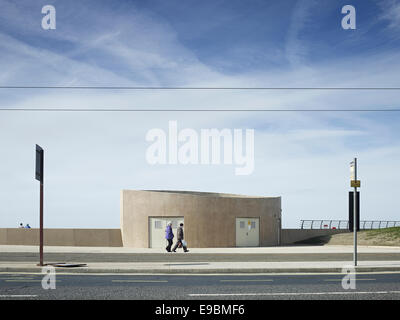 Bilder aus der Serie 'Vergnügen Prom' von Mark Reeves, Fotografien, die Erkundung der neuen Promenade Sanierung in Blackpool Stockfoto