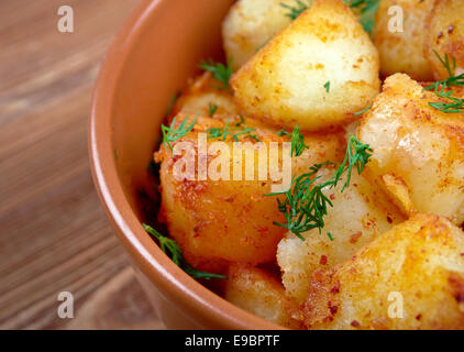 Jeera Aloo - Kartoffeln mit Kreuzkümmel gewürzt Stockfoto