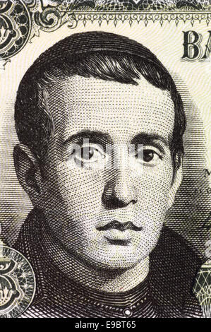 Jaime Balmes (1810-1848) auf 5 Peseten 1951 Banknote aus Spanien. Spanische katholische Priester. Stockfoto