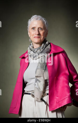 Sara Paretsky, US-amerikanische Autorin des Kriminalromans, auf dem Edinburgh International Book Festival 2014. Edinburgh, Schottland. Stockfoto