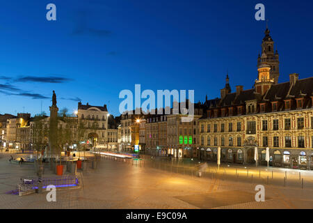 General de Gaulle Platz, Lille, Region Nord-Pas-de-Calais, Frankreich Stockfoto