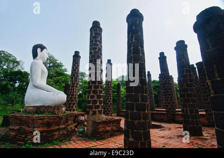 Die Grande Halle des Wat Mahathat, Sukhothai Historical Park Stockfoto