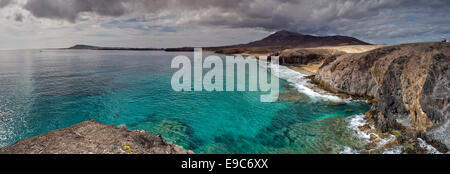 Papagayo-Strand im Naturpark "Los Ajaches" Lanzarote, Kanarische Inseln, Spanien, Stockfoto