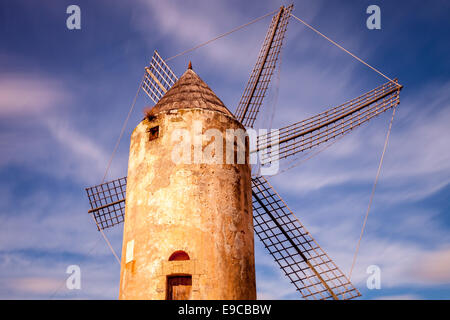 Traditionelle Windmühle, Binissalem, Mallorca - Spanien Stockfoto