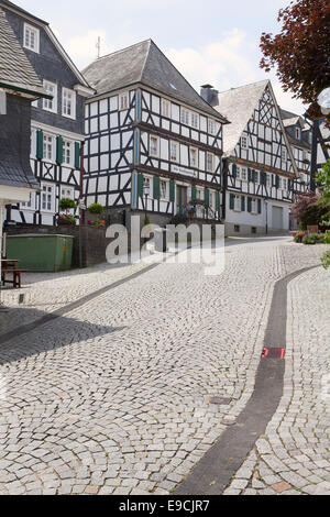 Historischer Stadtkern, Alter Flecken, Freudenberg, Siegerland Region, North Rhine-Westphalia, Deutschland, Europa Stockfoto