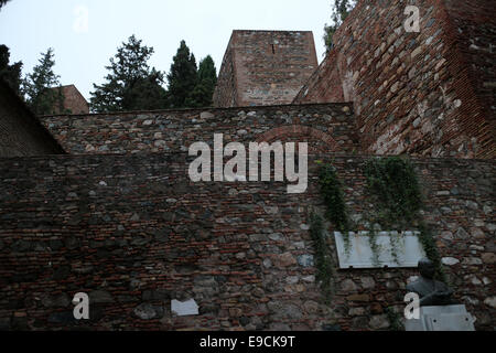 Calle Alcazabilla - Eingang der Alcazaba Burg - Málaga - autonome Gemeinschaft Andalusien - Spanien Stockfoto