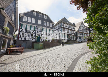 Historischer Stadtkern, Alter Flecken, Freudenberg, Siegerland Region, North Rhine-Westphalia, Deutschland, Europa Stockfoto