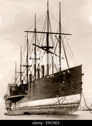 SS Great Eastern, Fluss Mersey, Liverpool, c. 1889. Das Schiff war ein Bügeleisen Dampf Segelschiff von Isambard Kingdom Brunel entworfenen. Stockfoto