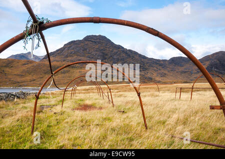 Camasunary, einem remote-Standort in der Nähe von Elgol auf der Isle Of Skye. Herbstfarben in die Moorlandschaft. Stockfoto