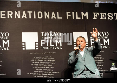 Tokio, Japan. 25. Oktober 2014. Japanischen Regisseurs Takeshi Kitano besucht die SAMURAI Award sprechen Sondersitzung während des 27. Tokyo International Film Festival in Roppongi Hills am 25. Oktober 2014 in Tokio, Japan. Bildnachweis: Hiroko Tanaka/ZUMA Draht/Alamy Live-Nachrichten Stockfoto