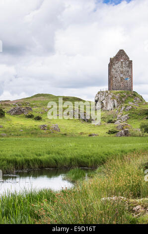 Smailholm Turm In den Scottish Borders. Stockfoto