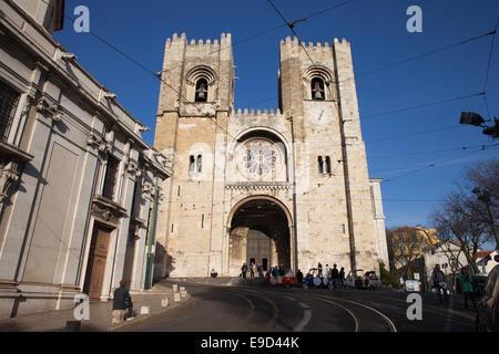 Die Kathedrale von Lissabon (Portugiesisch: Santa Maria Maior de Lisboa oder Se de Lisboa) in Portugal. Stockfoto