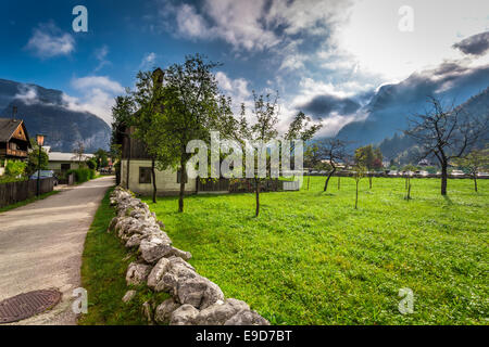 Kleine Gasse in das Bergdorf Stockfoto