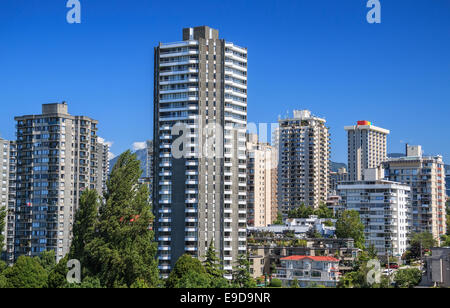 Wohngebiet in Downtown Vancouver, British Columbia, Kanada Stockfoto