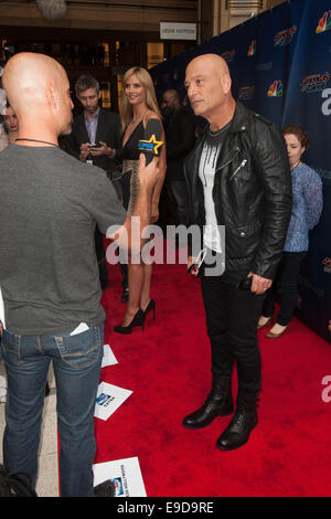 Roten Teppich Interviews mit Howard Stern, Heidi Klum, Mel B., Howie Mandel und Nick Cannon: Atmosphäre wo: Hollywood, Kalifornien, USA bei: 22. April 2014 Stockfoto