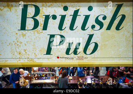 Lingotto Fiere, Turin, Italien. 25. Oktober 2014.  Salone del Gusto e Terra Madre - britische Pub-Credit: wirklich einfach Star/Alamy Live-Nachrichten Stockfoto