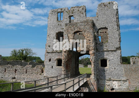 Das innere Torhaus, Baconsthorpe Burg, Norfolk, England. Stockfoto