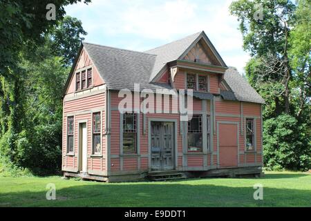 Neuen Dorp Bahnhof, erbaut 1889, jetzt im historischen Richmondtown, Staten Island, New York Stockfoto