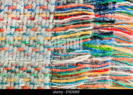 Nahaufnahme eines Teils der eine bunte Wolldecke Stockfoto