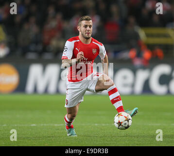 Anderlecht, UK. 22. Oktober 2014. Arsenals Jack Wilshere in Aktion.-UEFA Champions League - RSC Anderlecht Vs Arsenal - konstanter Vanden Stock Stadion - Belgien 22. Oktober 2014 - Bild David Klein/Sportimage. © Csm/Alamy Live-Nachrichten Stockfoto