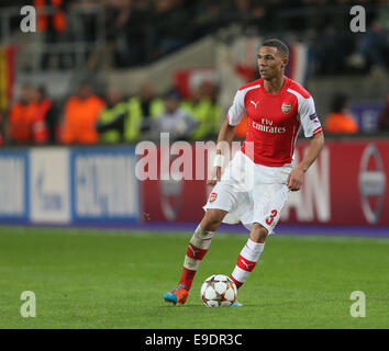 Anderlecht, UK. 22. Oktober 2014. Arsenals Kieran Gibbs in Aktion.-UEFA Champions League - RSC Anderlecht Vs Arsenal - konstanter Vanden Stock Stadion - Belgien 22. Oktober 2014 - Bild David Klein/Sportimage. © Csm/Alamy Live-Nachrichten Stockfoto