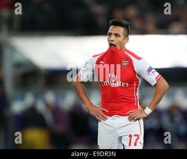 Anderlecht, UK. 22. Oktober 2014. Arsenals Alexis Sanchez in Aktion.-UEFA Champions League - RSC Anderlecht Vs Arsenal - konstanter Vanden Stock Stadion - Belgien 22. Oktober 2014 - Bild David Klein/Sportimage. © Csm/Alamy Live-Nachrichten Stockfoto