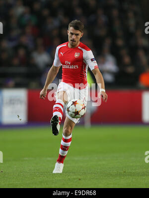 Anderlecht, UK. 22. Oktober 2014. Arsenals Aaron Ramsey in Aktion.-UEFA Champions League - RSC Anderlecht Vs Arsenal - konstanter Vanden Stock Stadion - Belgien 22. Oktober 2014 - Bild David Klein/Sportimage. © Csm/Alamy Live-Nachrichten Stockfoto