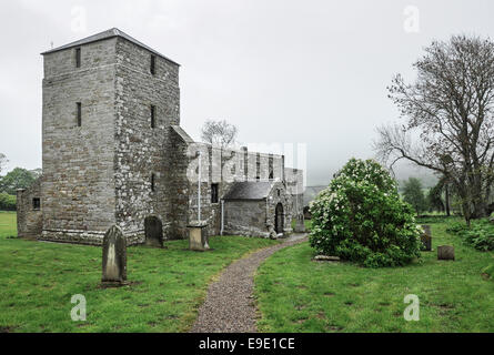 St John the Baptist Church, Edlingham, Northumberland. Eine mittelalterliche Kirche aus dem 11. Jahrhundert gebaut. Stockfoto