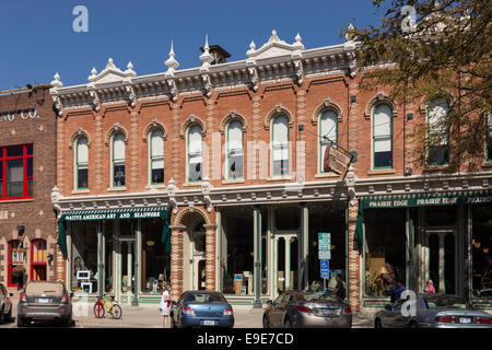 Architektur auf der Main Street, Rapid City, die Black Hills, Black Hills, South Dakota, USA Stockfoto