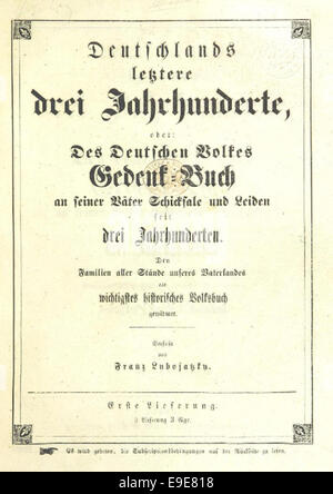 Eine Illustration oder ein Dokument von LUBOJATZKY aus dem Jahr 1858, das wahrscheinlich ein historisches oder geografisches Thema darstellt. Der Inhalt bietet eine visuelle oder textliche Darstellung aus dem späten 19. Jahrhundert. Stockfoto