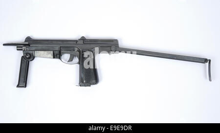 Die polnischen PM-63 RAK Ręczny Automat Komandosów - Commando Automatik, mit Lager und Griff verlängert. Eine automatische 9x18mm Makarov Stockfoto