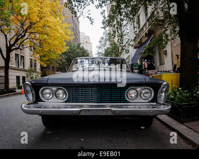 Alten Plymouth Auto gesehen in Upper East Side, in New York city Stockfoto