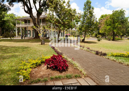 Der Sir Seewoosagur Ramgoolam Botanical Gardens, Pamplemousses, Mauritius Stockfoto