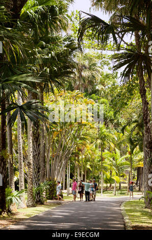 Der Sir Seewoosagur Ramgoolam Botanical Gardens, Pamplemousses, Mauritius Stockfoto