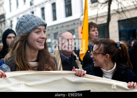 Kopenhagen, Dänemark. 26. Oktober 2014. Demonstranten bei einer Kundgebung in Kopenhagen gegen Rassismus Kredit abgebildet: OJPHOTOS/Alamy Live News Stockfoto