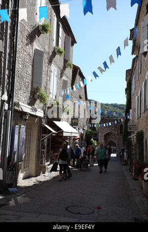 Rue De La Couronnerie, Rocamadour, viel. Frankreich Stockfoto