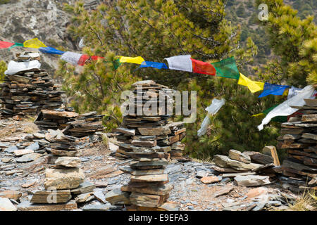 Annapurna Circuit - trek beliebtesten Touristen im Himalaya Gebirge massiv in Nepal. Stockfoto