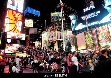 New York City Times Square bei Nacht Stockfoto