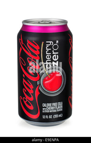 Cherry Zero Coca Cola Zero Cola Stockfoto