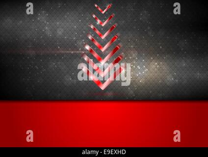 Leuchtend rote Tannenbaum Weihnachten Hintergrund. Vektor-design Stockfoto