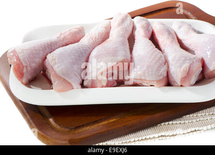 Hähnchenschenkel, isoliert auf weiss Stockfoto